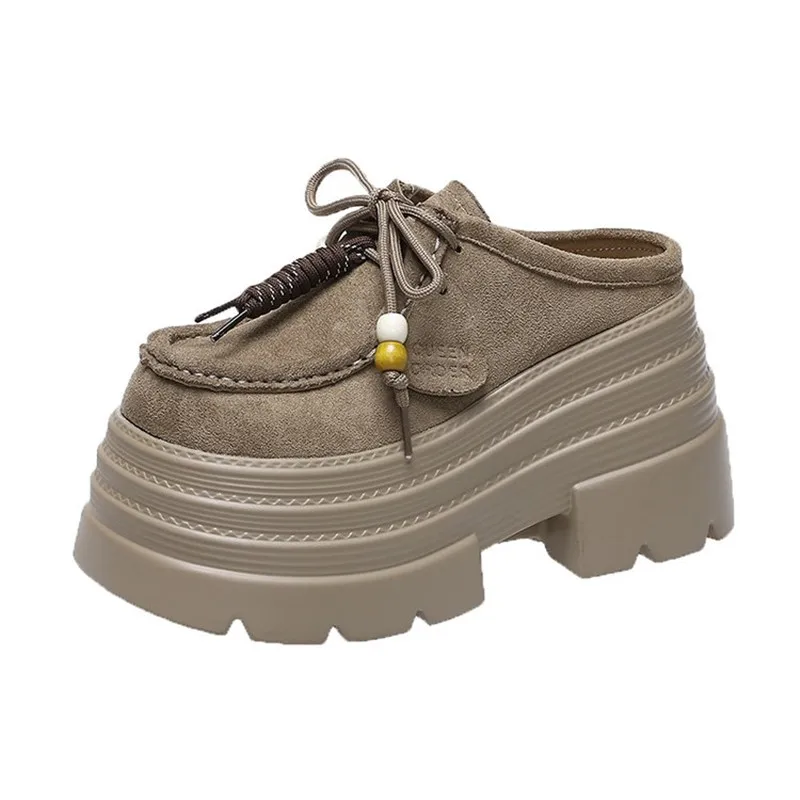 NEW Women High Platform Slippers 10CM Wedges Bling Shoes Woman Outside Leather Casual Chunky Sneakers Summer Breathable Slipper