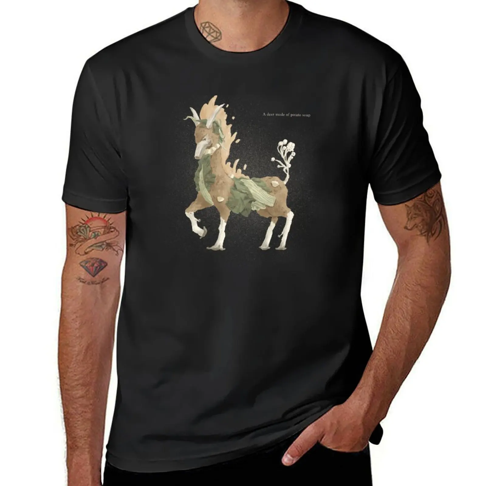 Fantastic Food Creature_Potato Deer T-Shirt funnys customs t shirt men