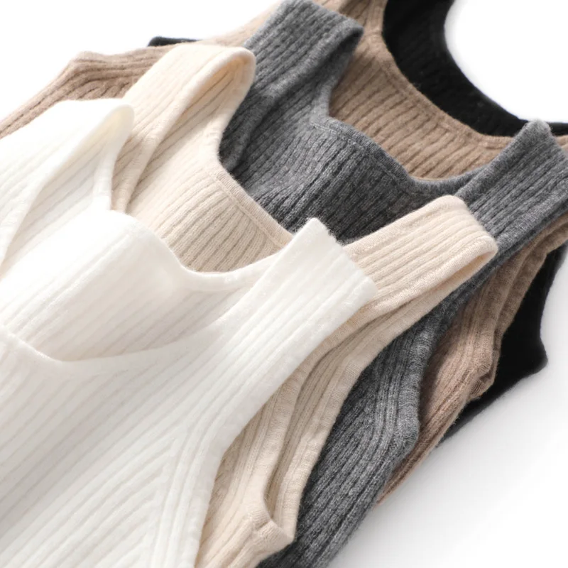 

00% чистая шерсть, круглый женский жилет Ne, осень-зима, внутренняя одежда, цветная майка с поясом, облегающий крой