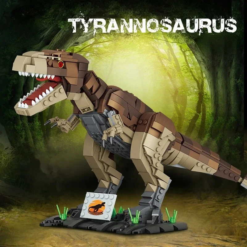 939PCS Tyrannosaurus Rex Bricks Sets Dinosaur Model Ornament Building Blocks Small Particle Assembly Toys Kids Christmas Gifts