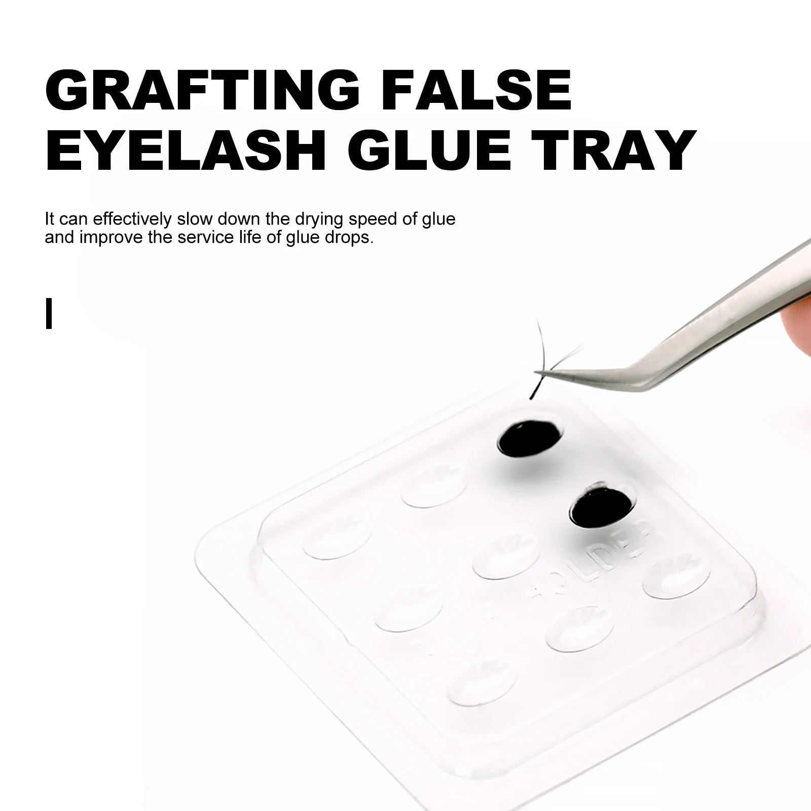 40 قطعة تطعيم رمش الغراء الحاويات تأخير حامل العملي دائم رمش تمديد لوازم الغراء صينية تأخير حامل #4