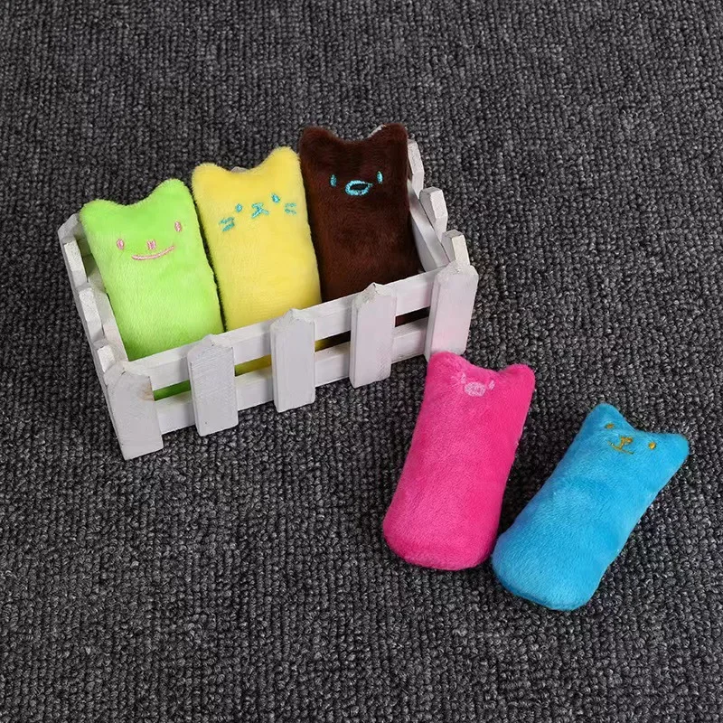 Cute Cat Toys Funny Interactive Plush Cat Toy Mini Teeth Grinding Catnip Toys Kitten Chewing Squeaky Toy Pets Accessories