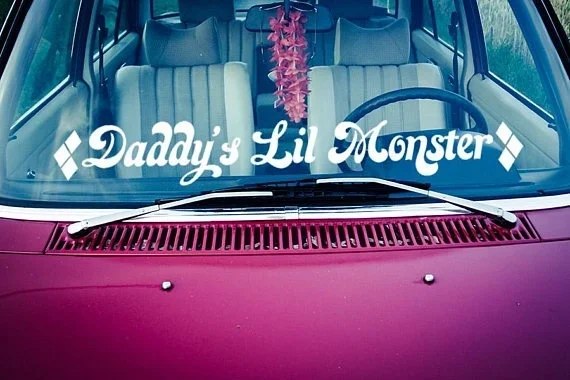 

For Window Body Banner Daddy's Lil Monster Harley Quinn Joker Girl Woman Vinyl Decal