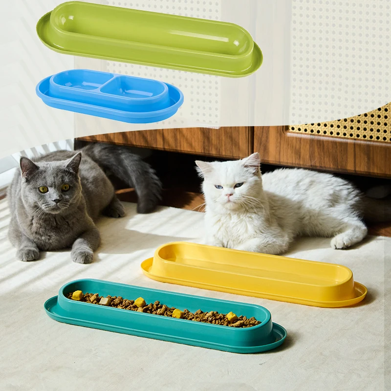 Comedouros para Animais de Estimação, Cães, Gatos, Filhotes, Alimentador Automático, Comedouro Inclinado a 15 Graus, Design Anti-Formigas para Múltiplos Gatos, Alimentador Antiderrapante para Animais de Estimação