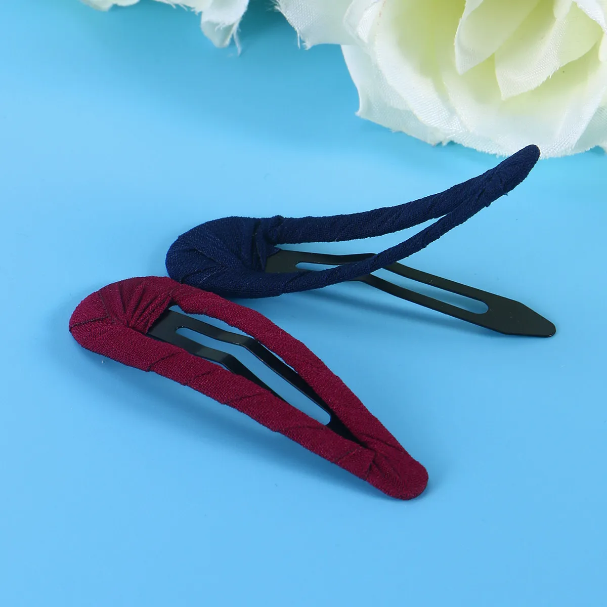 

10Pcs Wrapped Cloth Hair Clips for Women Fashion Vintage Metal Barrettes with Strong Grip Elegant Party Daily Meeting Gift