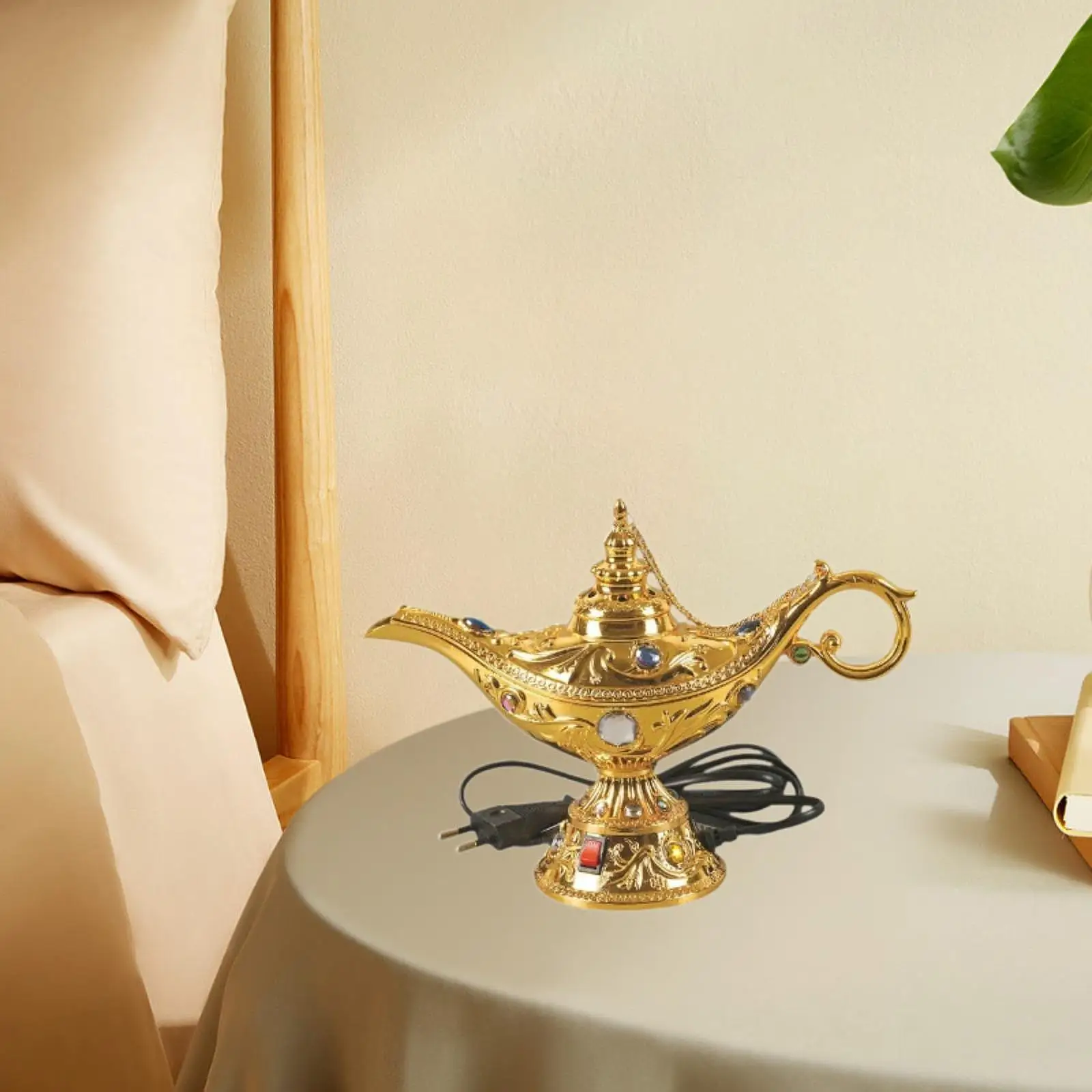 Metal Incense Burner Arab Censer Electric Incense Burner Holder Frankincense Sandalwood Censer for Office Home Room