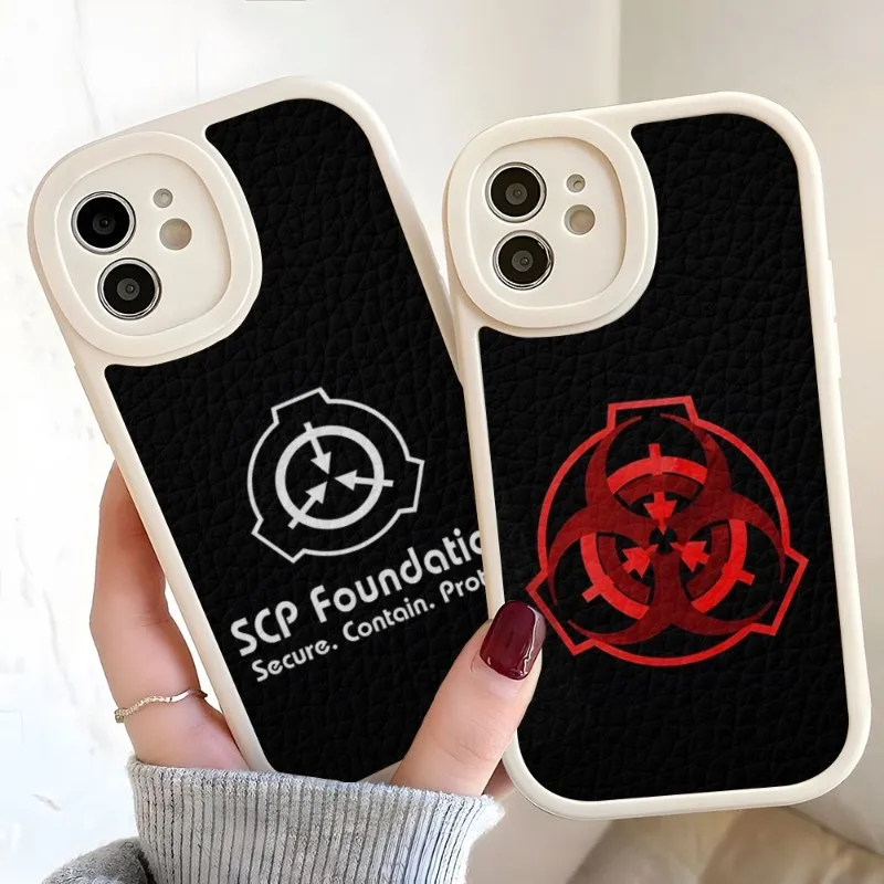 SCP Foundation Phone Case For Iphone 14 13 12 Pro Max 11 Mini X Xr Xs 7 8 Puls Lambskin Silicone Cover