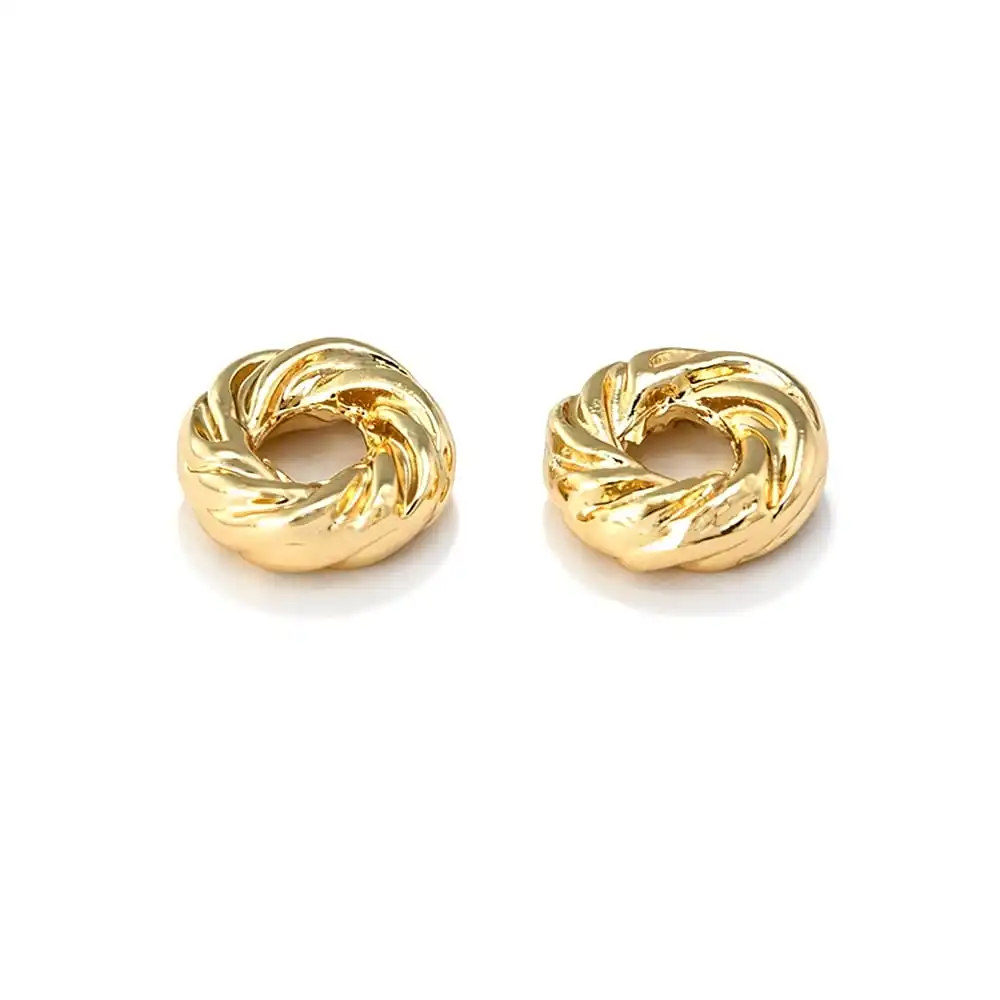 4MM 6MM 18K Goldfarbene Messing Runde Gedrehte Kreisförmige Armband-Abstandhalterperlen Schmuckherstellungszubehör DIY-Zubehör – Detail 6