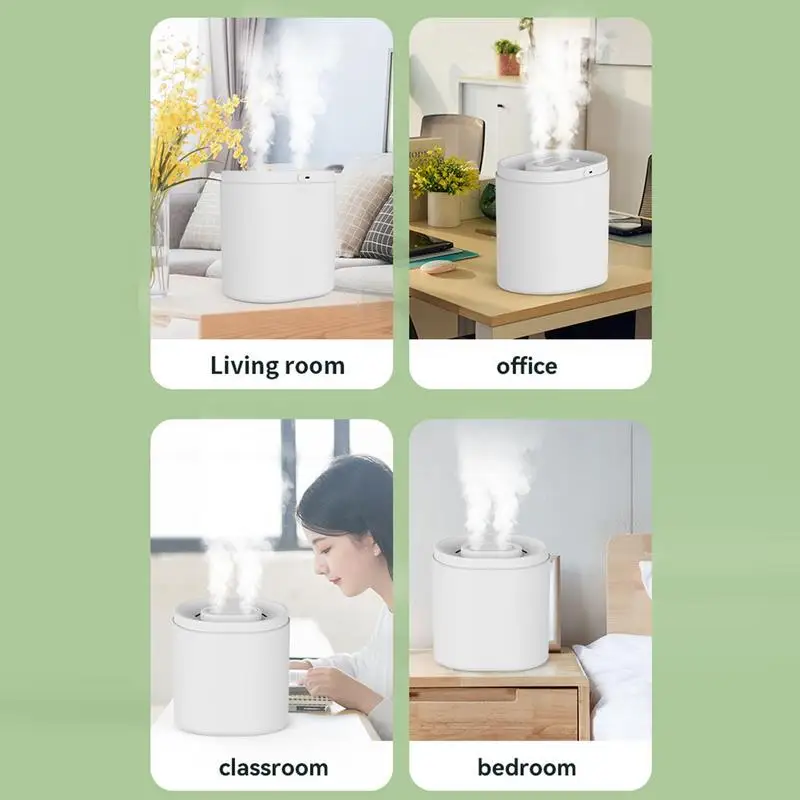 Humidificateurs personnels pour bébé pour pépinière, diffuseur d'aromathérapie silencieux, grande capacité, supporter ficateur d'air, double buse de pulvérisation, 6L