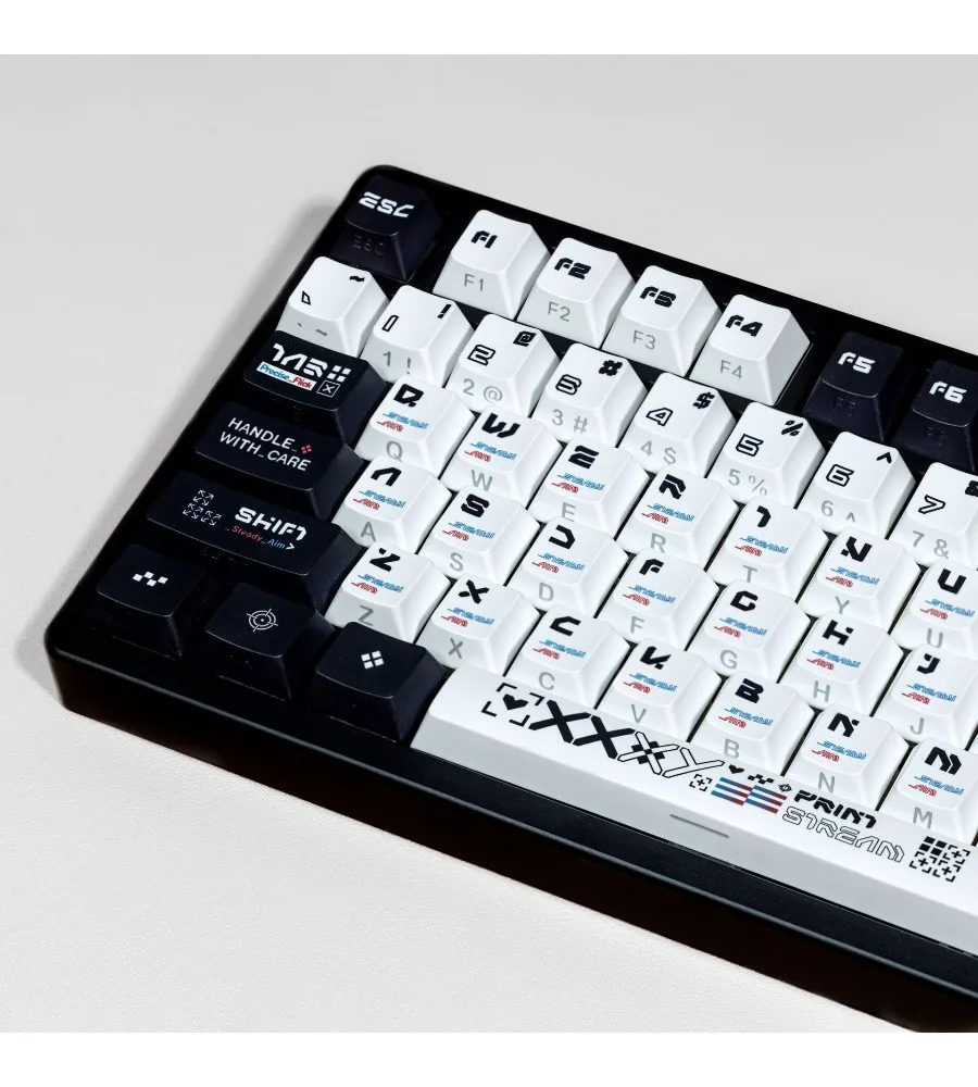 

Keycap German Korean Spanish European standard double engraving light transmission Pbt thermal sublimation original full set