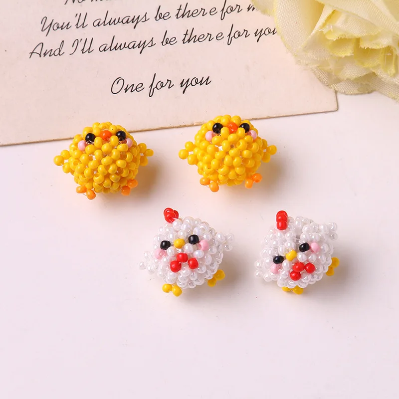 Clog Shoe Charms 1 Pc Premium 3D Mini Chubby Chicken Clear Crystal Jelly Resin Korean Style Cute DIY Chain Buckle Princess Decor