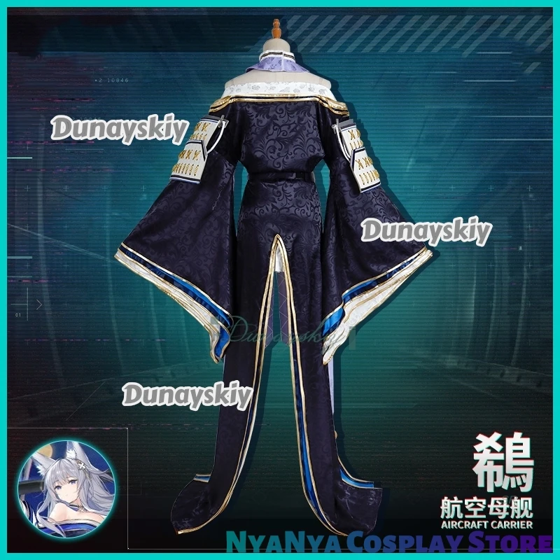 Shinano Kimono Cosplay disfraz Game Azur Lane Dress Wig Fox Ear Prop For Full Set Accessories Halloween Party Girl Carnival Suit