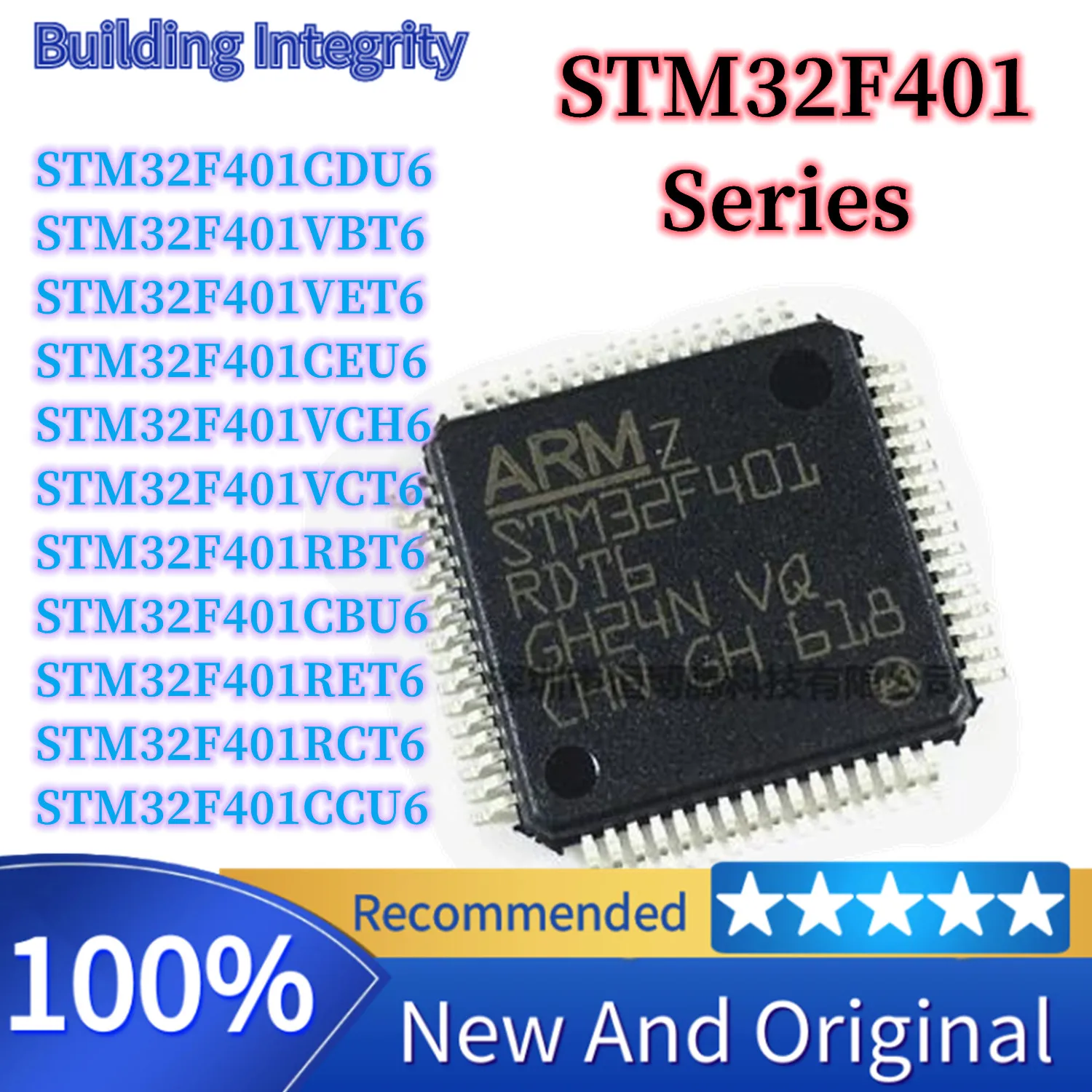 STM32F401CBU6 STM32F401RET6 STM32F401RBT6 STM32F401CCU6 STM32F401RCT6 STM32F401VCT6 STM32F401VCH6 STM32F401CEU6 (MCU/MPU/SOC) IC