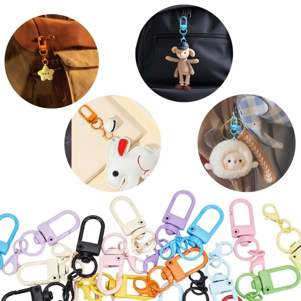30Pcs Clasp Colorful Swivel Snap Hooks Mini Multi-purpose Key Chain Hooks Metal Swivel Trigger Snap Hooks Keychain Accessories