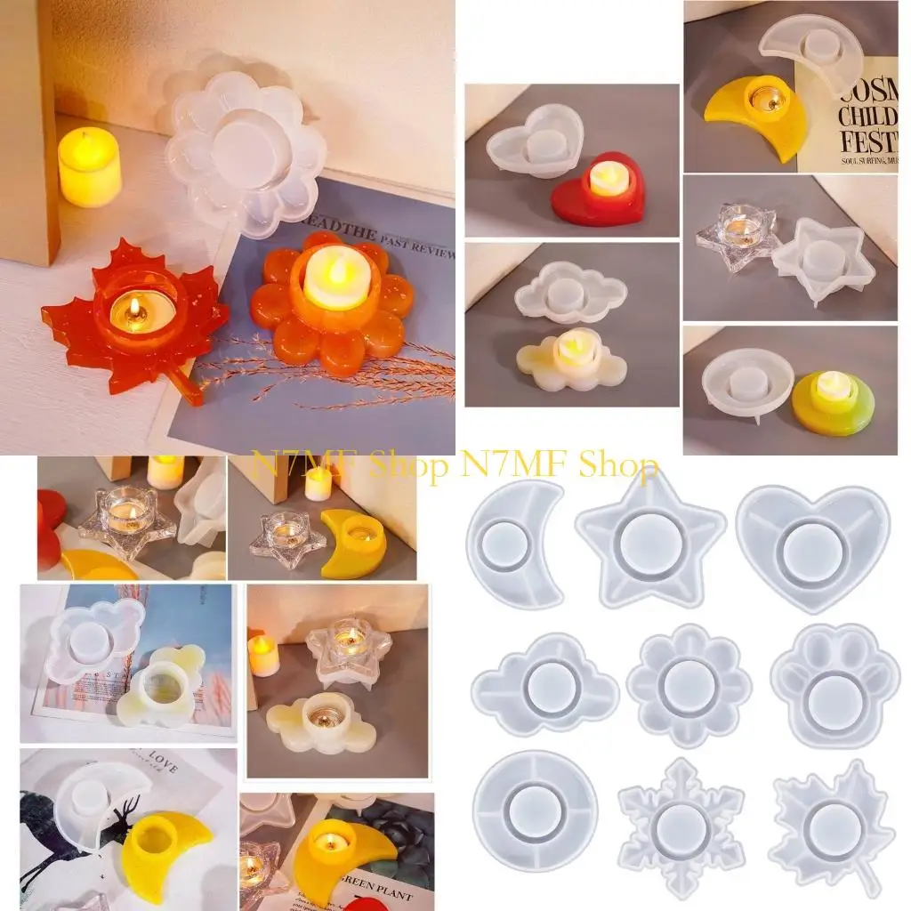 

N7MF 9Pcs Holder Resin Molds Alternative Resin Mould Decoration