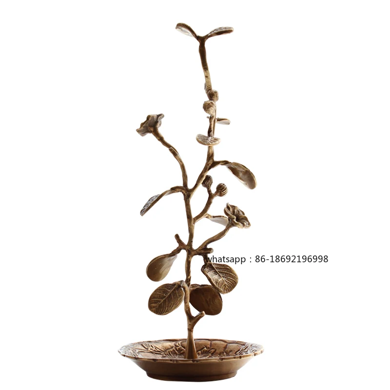 

Импортированное из Индии европейское ретро латунное ожерелье с изображением дерева удачи, кольцо, тарелка для хранения ключей, стойка для ювелирных изделий, декоративное украшение