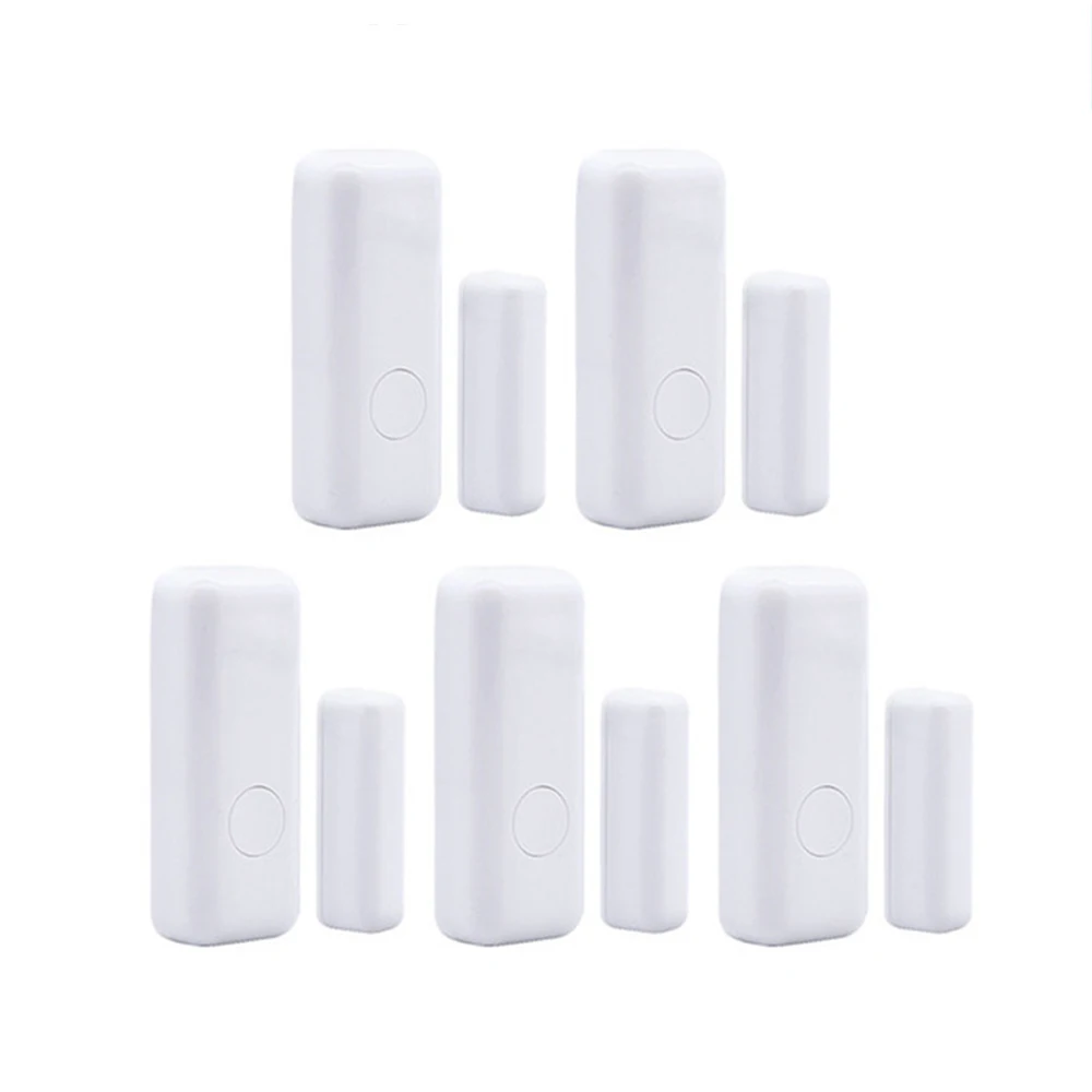 5pcs Wireless 433MHz EV1527 Small Door Sensor Detecting Door Open With Emergency Button For Security Protection