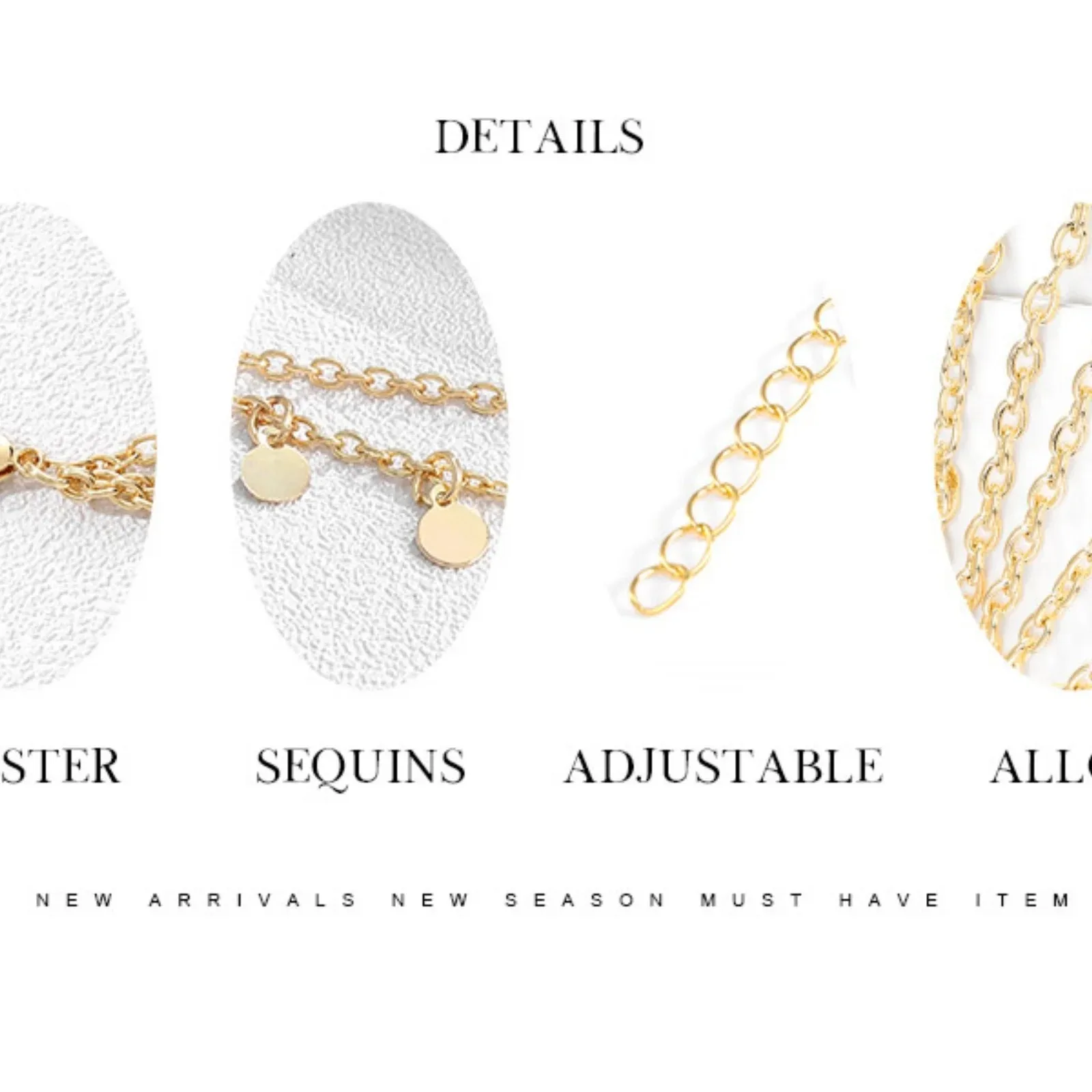1 Stück Boho-Stil Goldketten-Kopfschmuck mit Scheibenanhängern Elegantes Haaraccessoire für Festivals und Partys – Detail 6