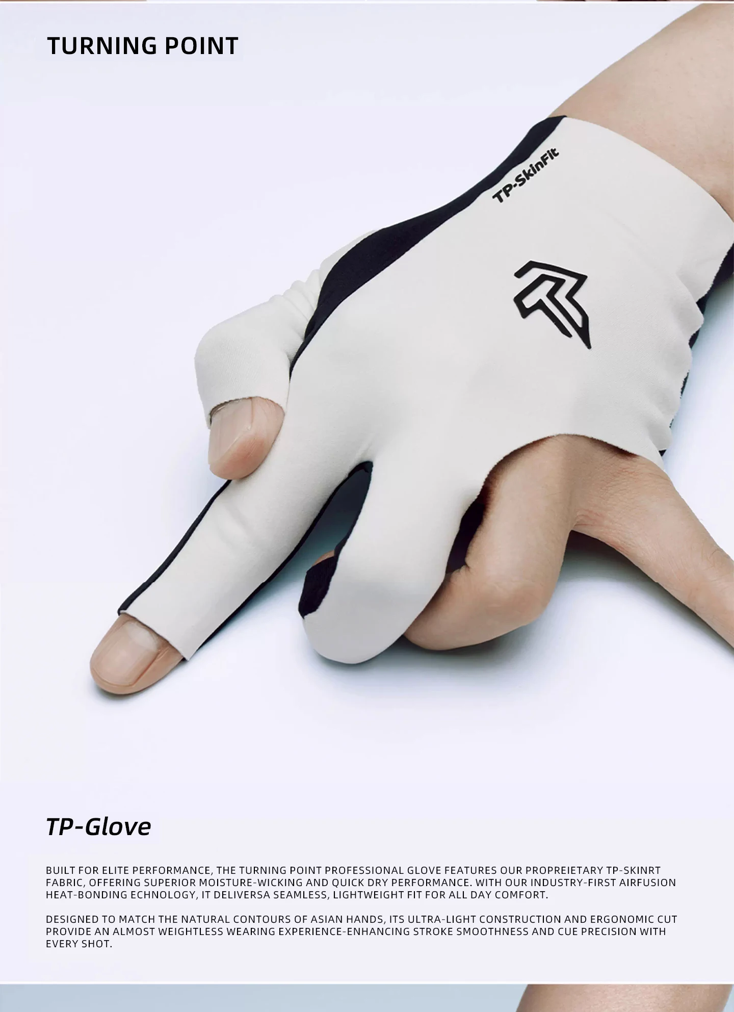 TP Billiard gloves with three-finger gloves fingerless high-end professional Pool gloves for billiard accessories - Image 4