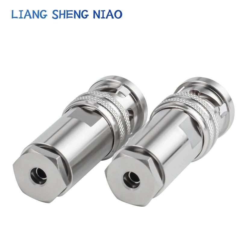 TRB-J Triple Coaxial BNC Male Head 3-Buckle Style Crimp Coaxial TRX316 Test Bundle Cable Connector