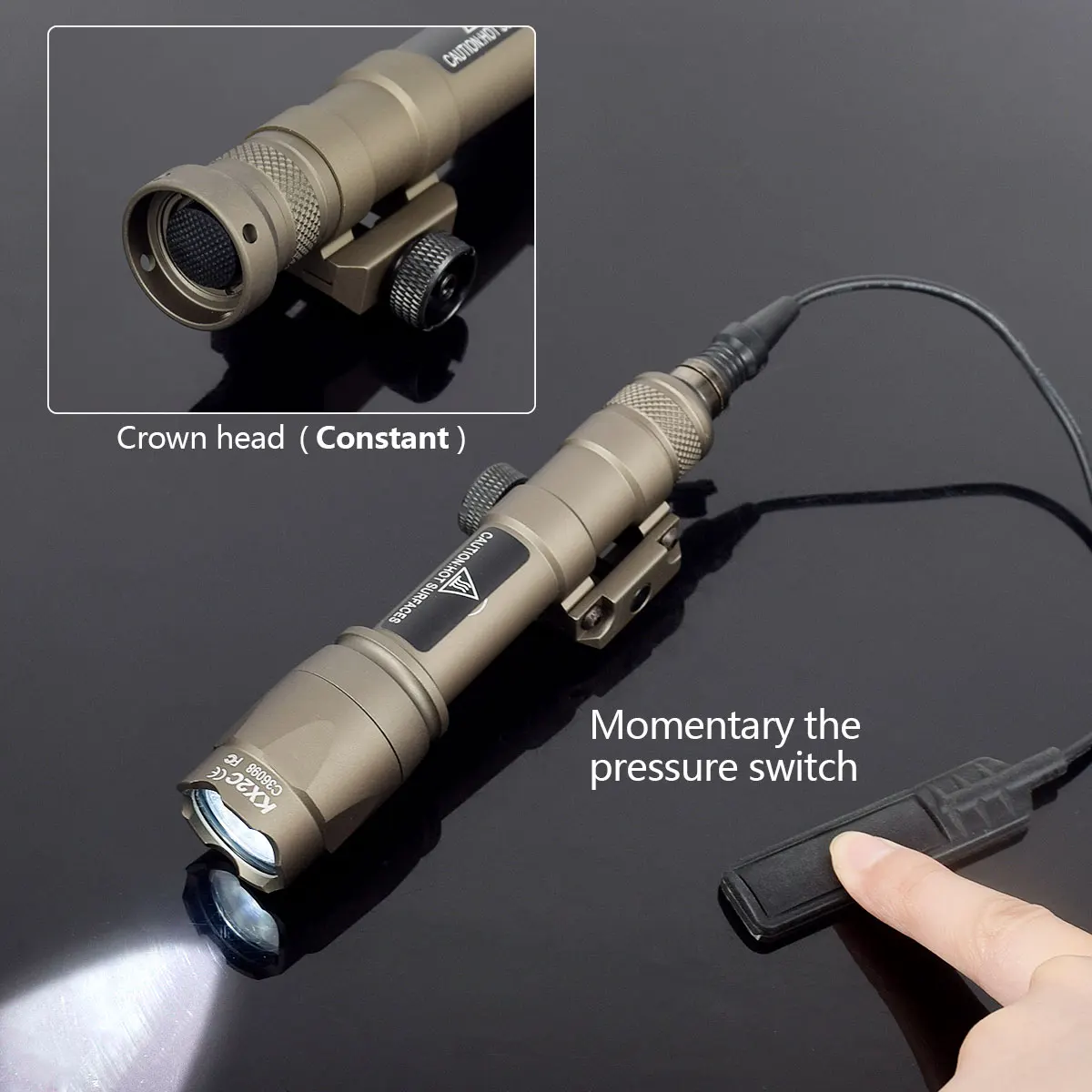 Surefire M600 Series M600C Powerful Flashlight With Press Button Dual Fuction Switch Fit 20mm Rail Rifle Airsoft Weapon Light