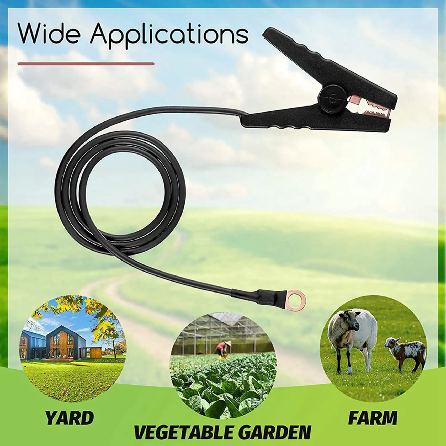 

Кабели-переходники для запуска автомобиля (клеммы-крокодилы) 3 фута/90 см, для зарядки автомобильных аккумуляторов, 6 шт.