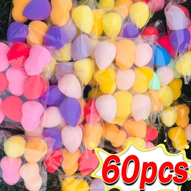 50pcs Makeup Blender Applicator Sponge Mini Blending Foundation Powder Cosmetic Egg Puff Dry Wet Use Face Puffs Air Cushion Tool