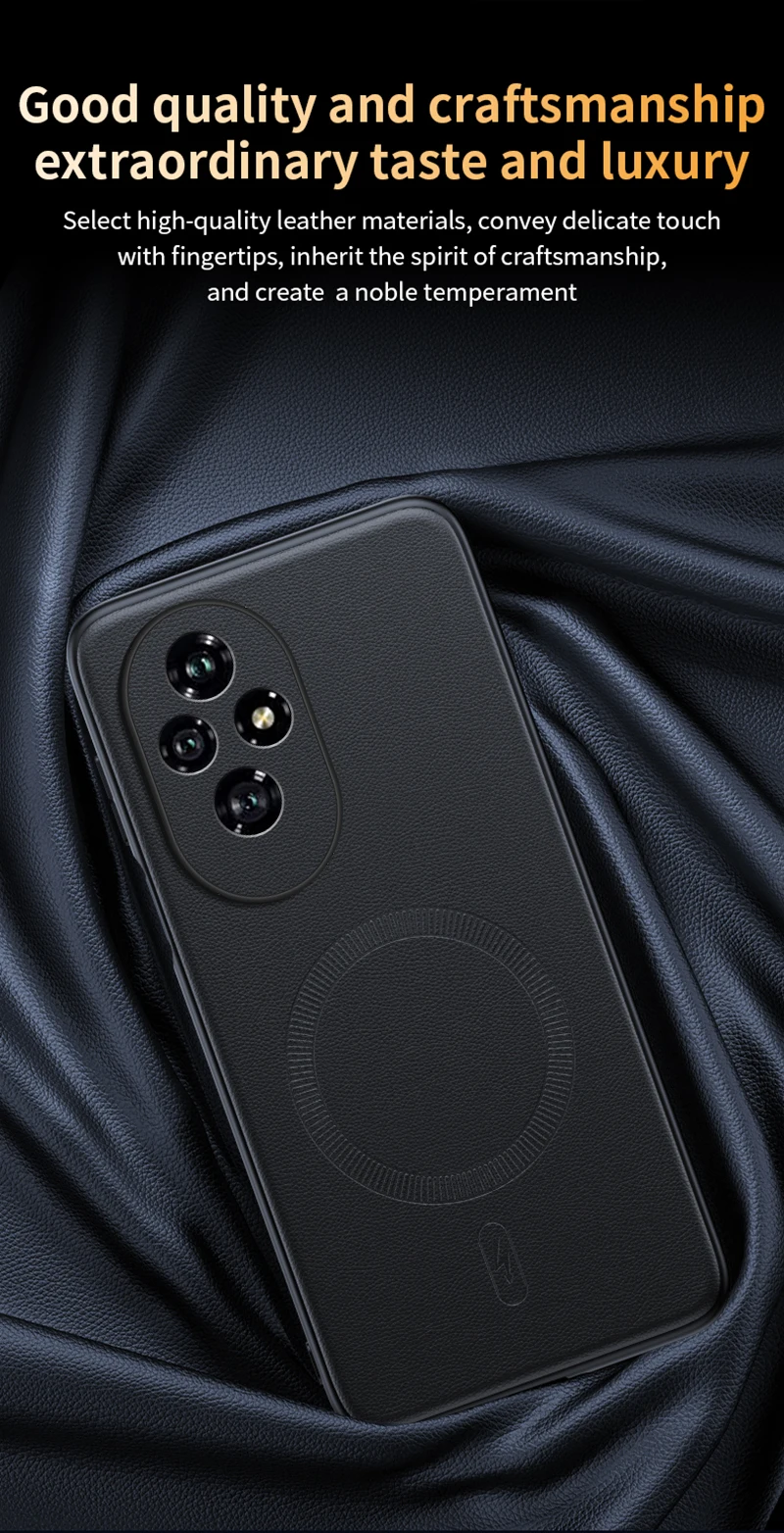 Für Honor 200 Hülle Magnetische Leder-Schutzhülle Für Honor 200 Hochwertige Anti-Fingerabdruck Rutschfeste PC+TPU – Detail 8