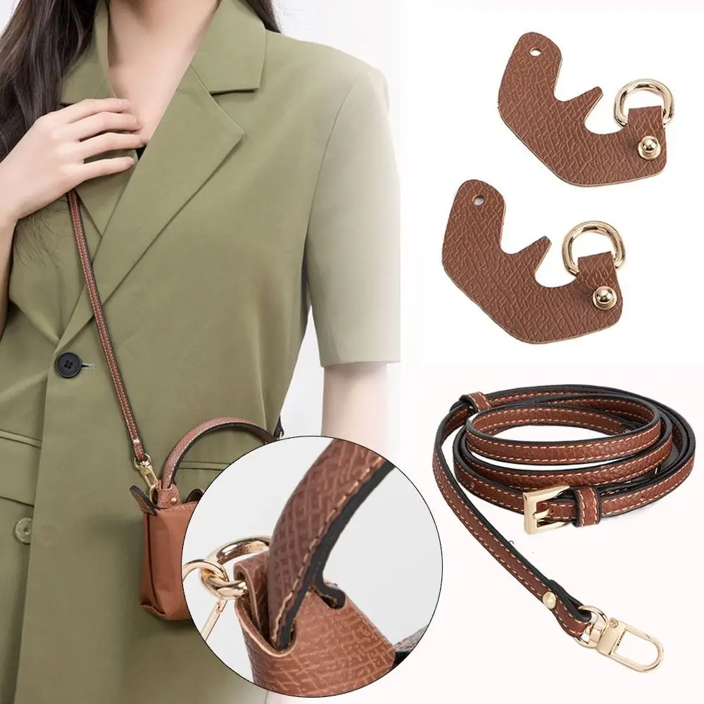 Bag Transformation Accessories for Longchamp mini Bag Straps Punch-free Leather Shoulder Strap Crossbody Conversion Hang Buckle