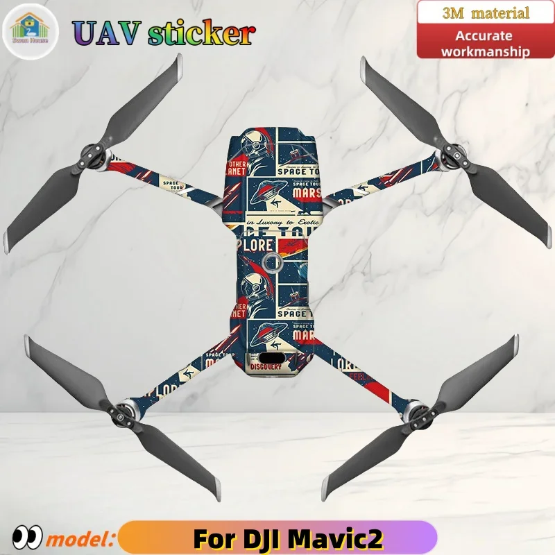 

For DJI Mavic2 unmanned aerial vehicle stickers, DIY skin,Precision tailoring wear-resistant protective film