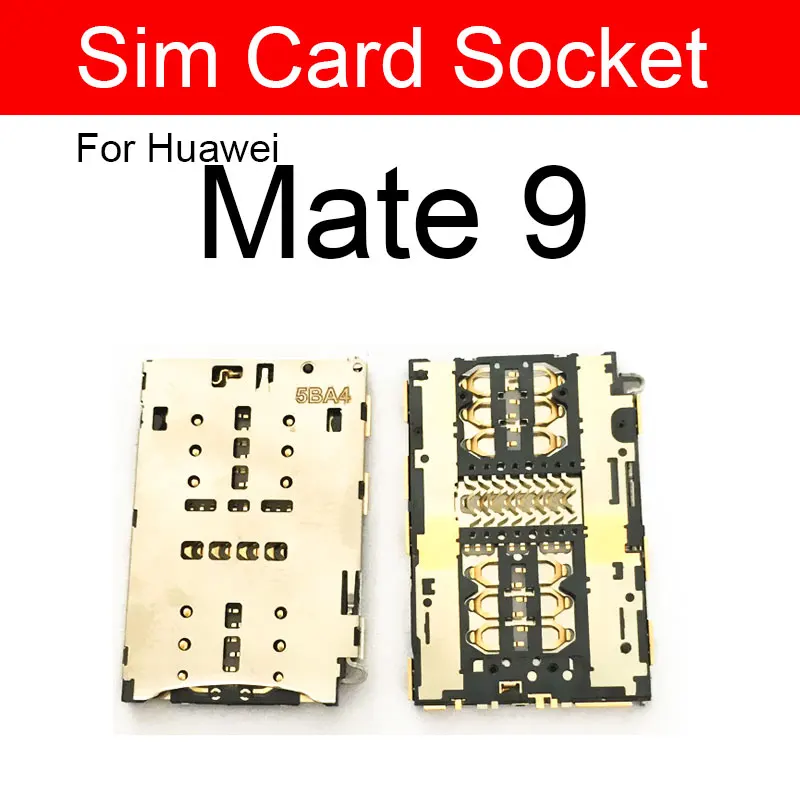 Sim Card Adapter For Huawei Mate 7 8 S 9 10 20 X Lite Pro Memory Reader Card Holder Socket Flex Ribbon Replacement Repair Parts