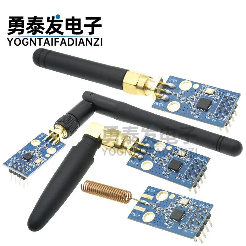CC1101 wireless module 433M data transmission transceiver module including antenna, gain increase SMA + glue stick antenna