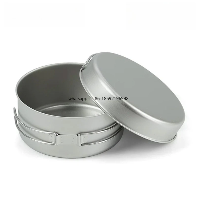 Outdoor Camping Picnic Titanium Pot Cover Pot Portable and Lightweight Storage