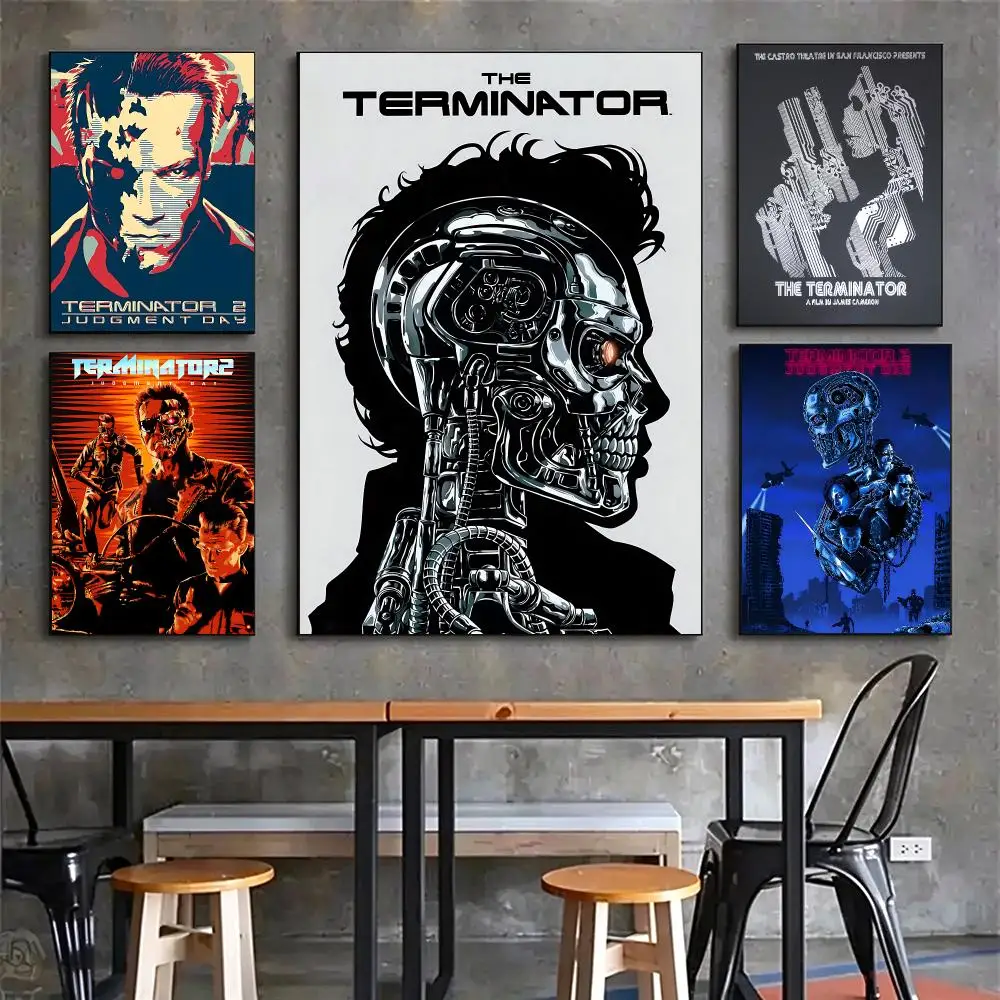 movie Terminator 2: Judgment Day Poster Poster HD Printing Vintage Luxe Home Decor Wall Art for the Living Rooms Entryways Gift