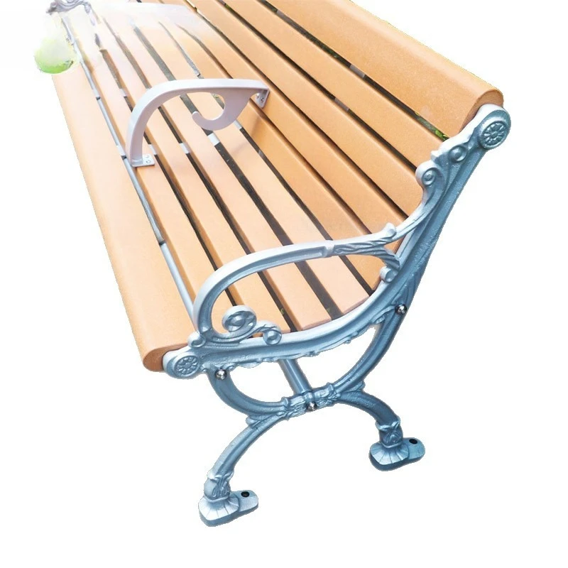 Park chair Outdoor bench Durable anti-corrosion wood plastic leisure chair Community shopping mall rest