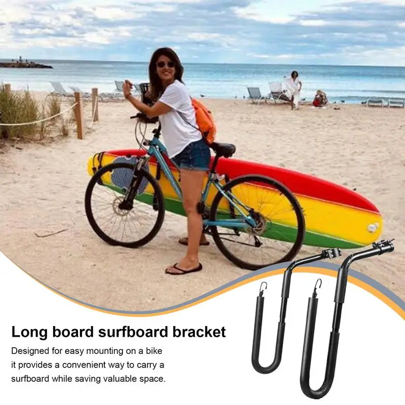 Bike Surfboard Rack Ebike Surf Bicycle Mount Holder Easy Installation And Removal Safe Driving Surfboard Racks For Both