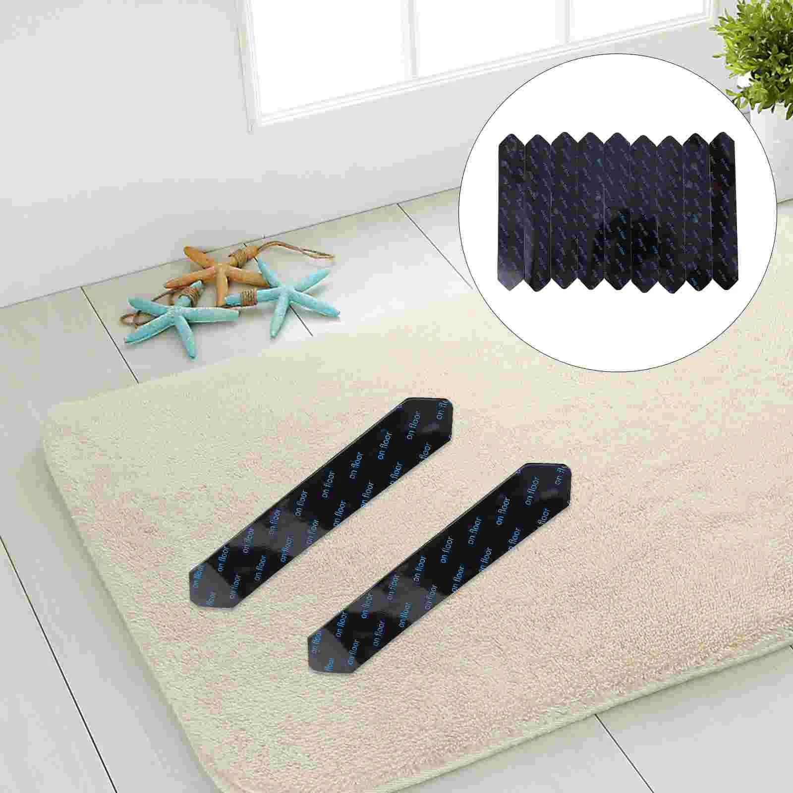 8 Pcs No Trace Non-slip Stickers Mat Area Rugs Carpet Grippers Pu Holders Fixing