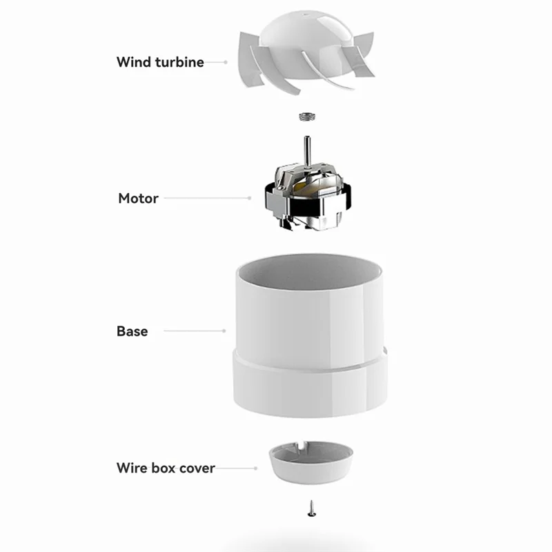 

A72U 4-Inch Inline Exhaust Fan PVC Pipe Pressurized Fan For Home And Office Use For Indoor Ventilation And Fresh Air