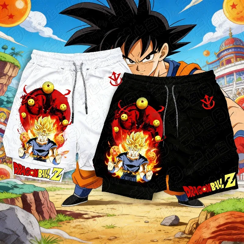 Dragon Ball Anime GOKU Peripheral Printed Double Layer Shorts 2026 Latest Spring and Summer Sports Men's Loose Breathable Pants