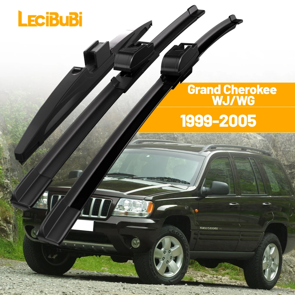 Für Jeep Grand Cherokee WJ WG 1999-2005 1 Satz vorne und hinten Scheibenwischerblätter Scheibenwischer 2000 2001 2002 2003 2004
