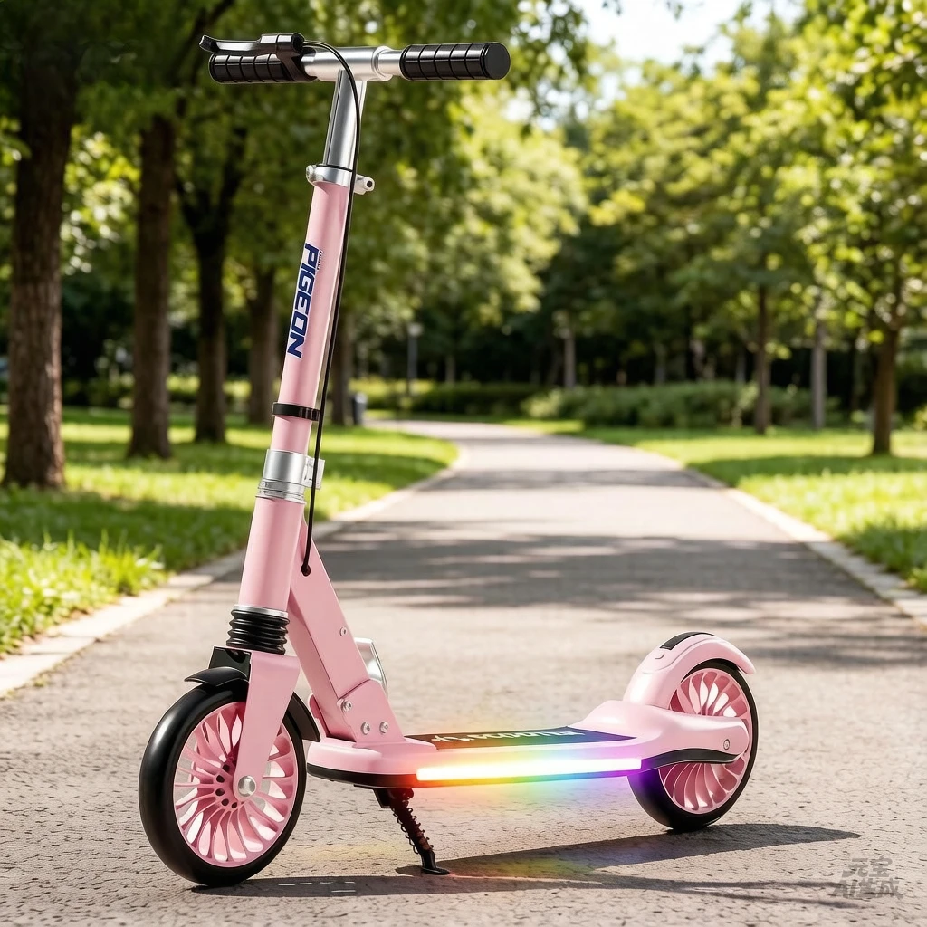 2-Wheel Foldable Scooter for Kids Teens Adults Ages 5-18+, Kick Scooter for Commuting, Strong Load Capacity Durable for Outdoor