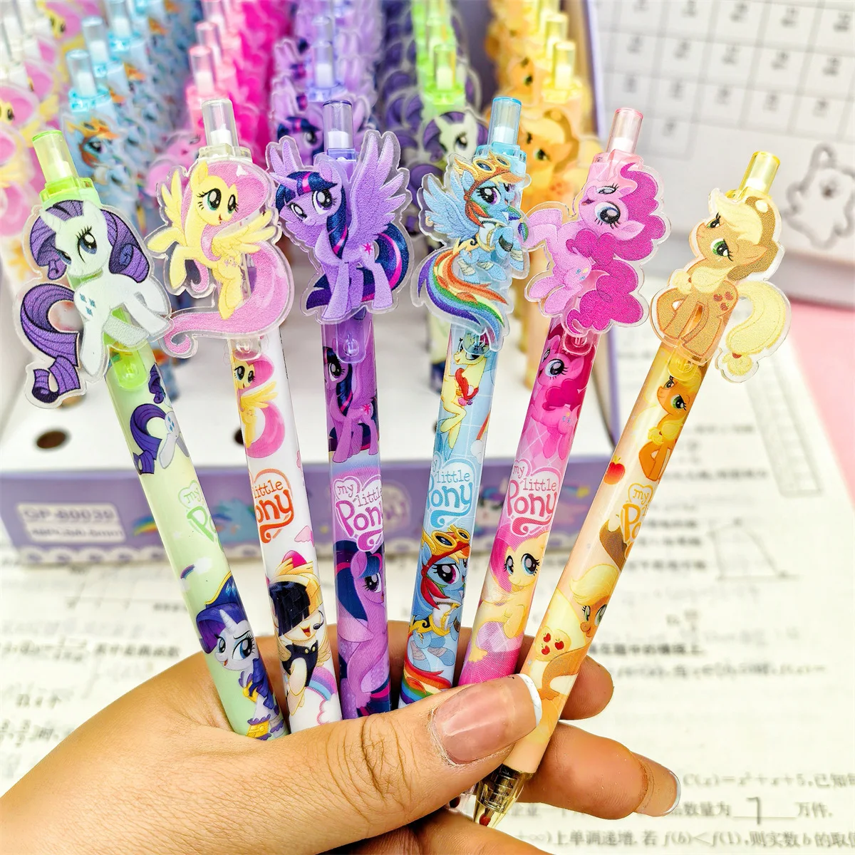 6/48 My Little Pony Unisex Pen Cartoon Press Pen 0.5m Black Stationery Pen Office Writing Tools Learning Supplies student Gift view 2