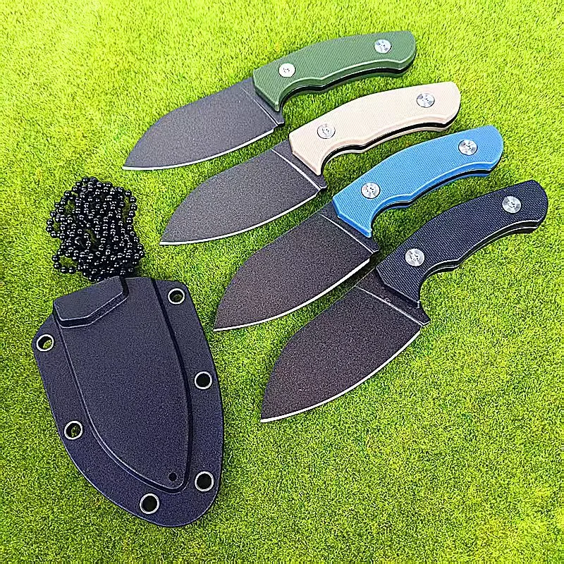 high quality New knife product launch Black Obsidian small straight knife EDC tool outdoor camping fishing pocket knife