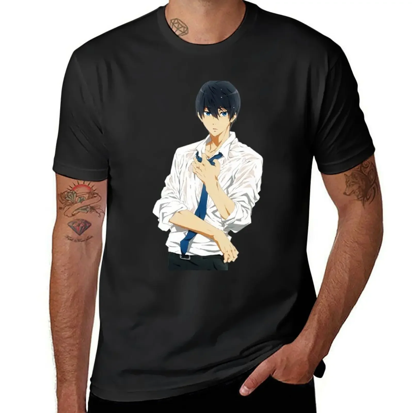 Haruka Nanase (Free! Iwatobi Swim Club) T-Shirt vintage anime shirt blue archive designer shirts t shirt for men