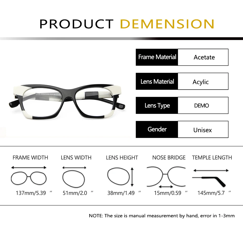 Trends Cat Eye Eyeglasses Women High Quality Multi Acetate Square Glasses Frame For Ladies Men Prescription Eyewear oculos