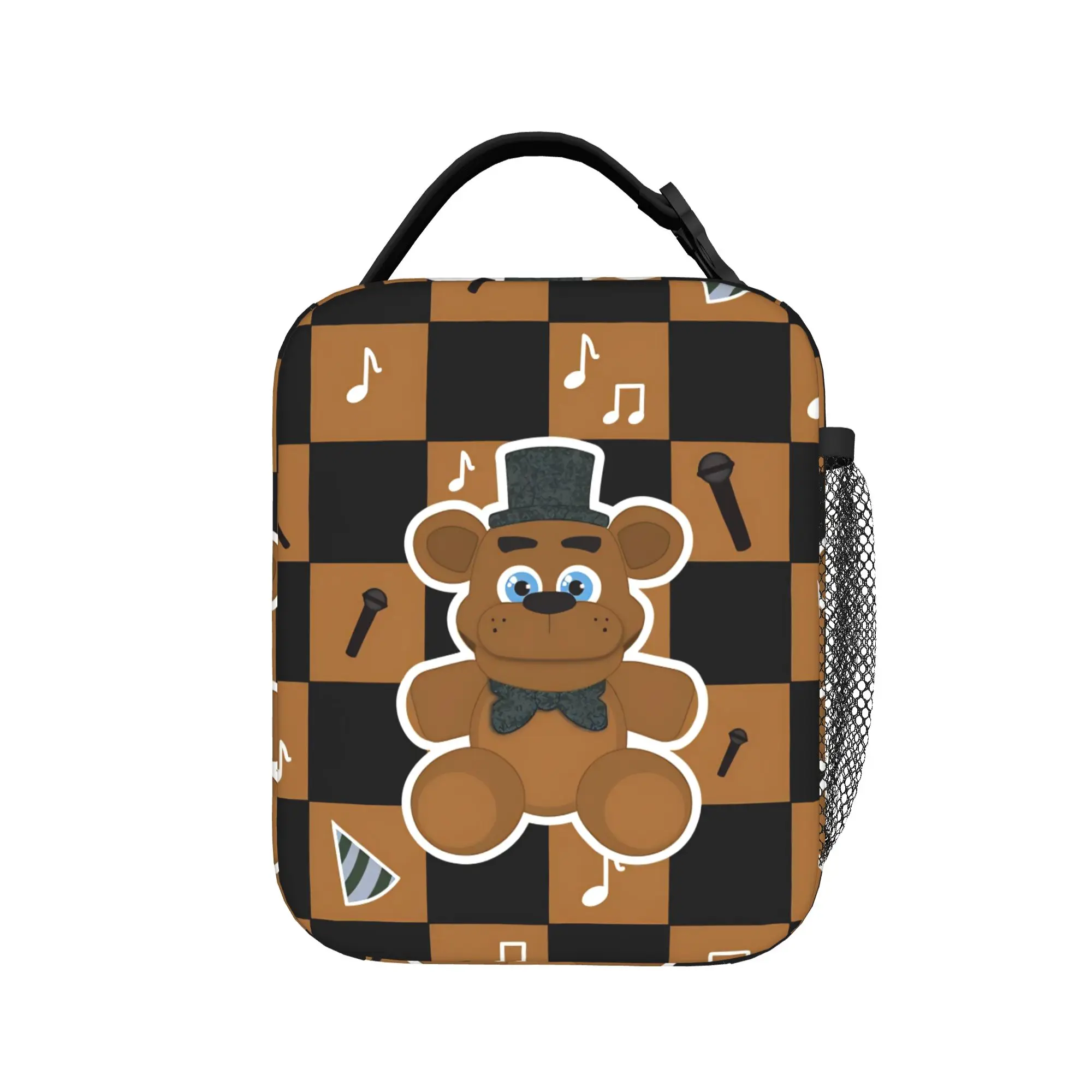 FNAF At Freddys Thermoisolierte Lunchtaschen für Picknick, tragbare Cartoon-Lebensmitteltasche, Thermo-Kühlboxen – Detail 2
