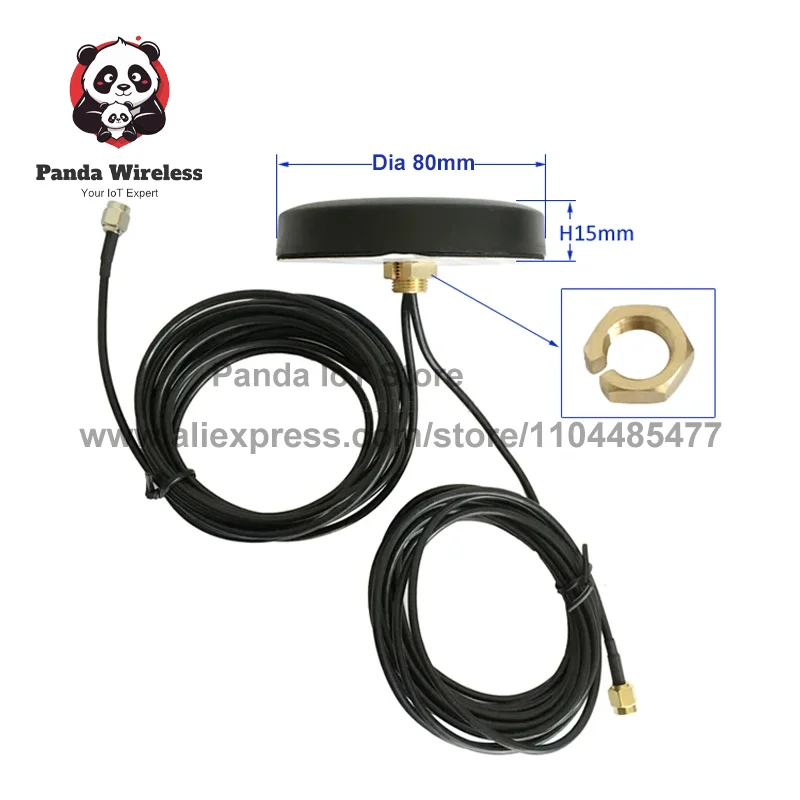 เสาอากาศตู้ 4G+GPS 1 ชิ้น 1-5 เมตร 700-960/1700-2700MHZ หัวต่อ SMA ตัวผู้ GPS GNSS สำหรับรถบัส รับสัญญาณดาวเทียม ระบุตำแหน่ง นำทางรถยนต์