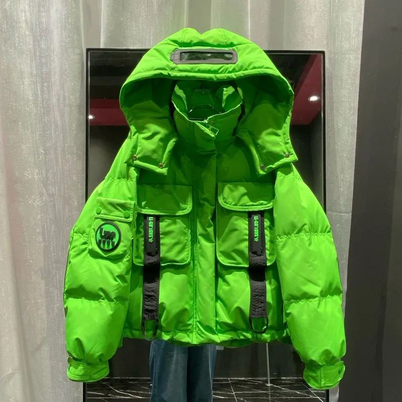 Winter New Women's Tie-dye Printed Down Jacket Thickened White Duck Down Super Good-looking Short Trendy Jacket Women's Clothing