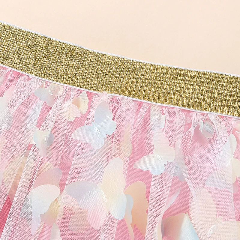 Jupe tutu moelleuse pour bébé fille, tulle de danse de ballet princesse pour tout-petits, jupe papillon pour enfants, vêtements élastiques mignons,