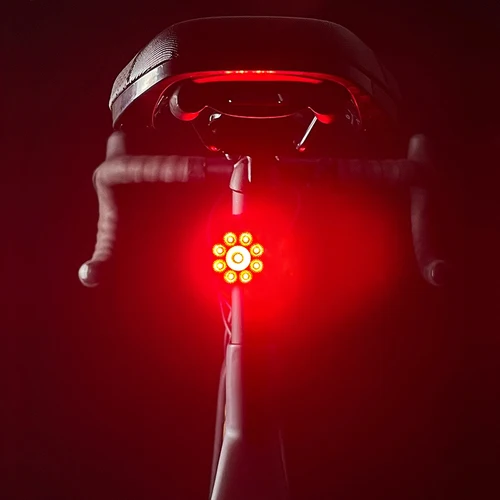 Imagen 2 del producto Juego de luces para bicicleta de montaña, lámpara de alto brillo tipo C, recargable, delantera y trasera, iluminación LED de seguridad para ciclismo, linterna para bicicleta